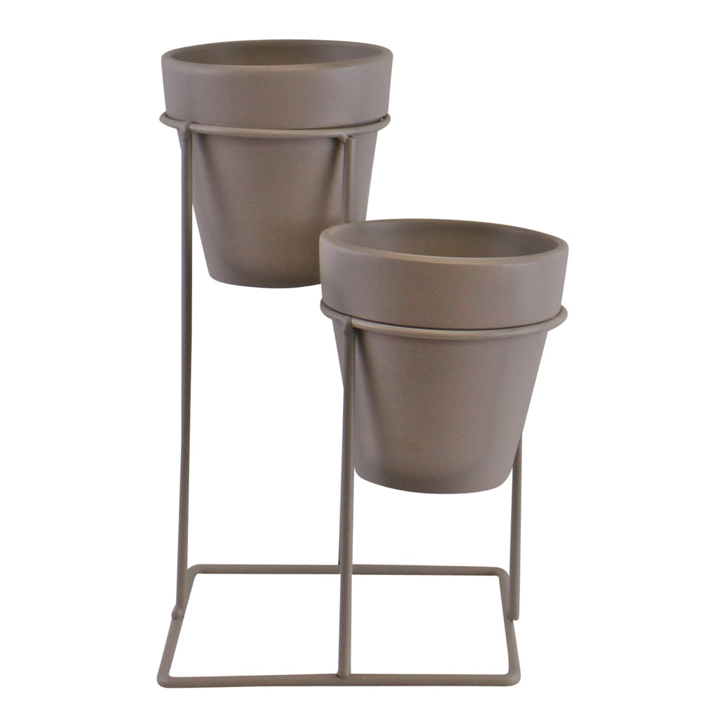 Potting Shed Small Double Planter On Stand, Grey